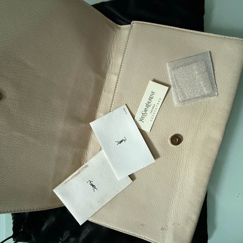 Yves Saint Laurent Cream Clutch - Picture 9 of 11